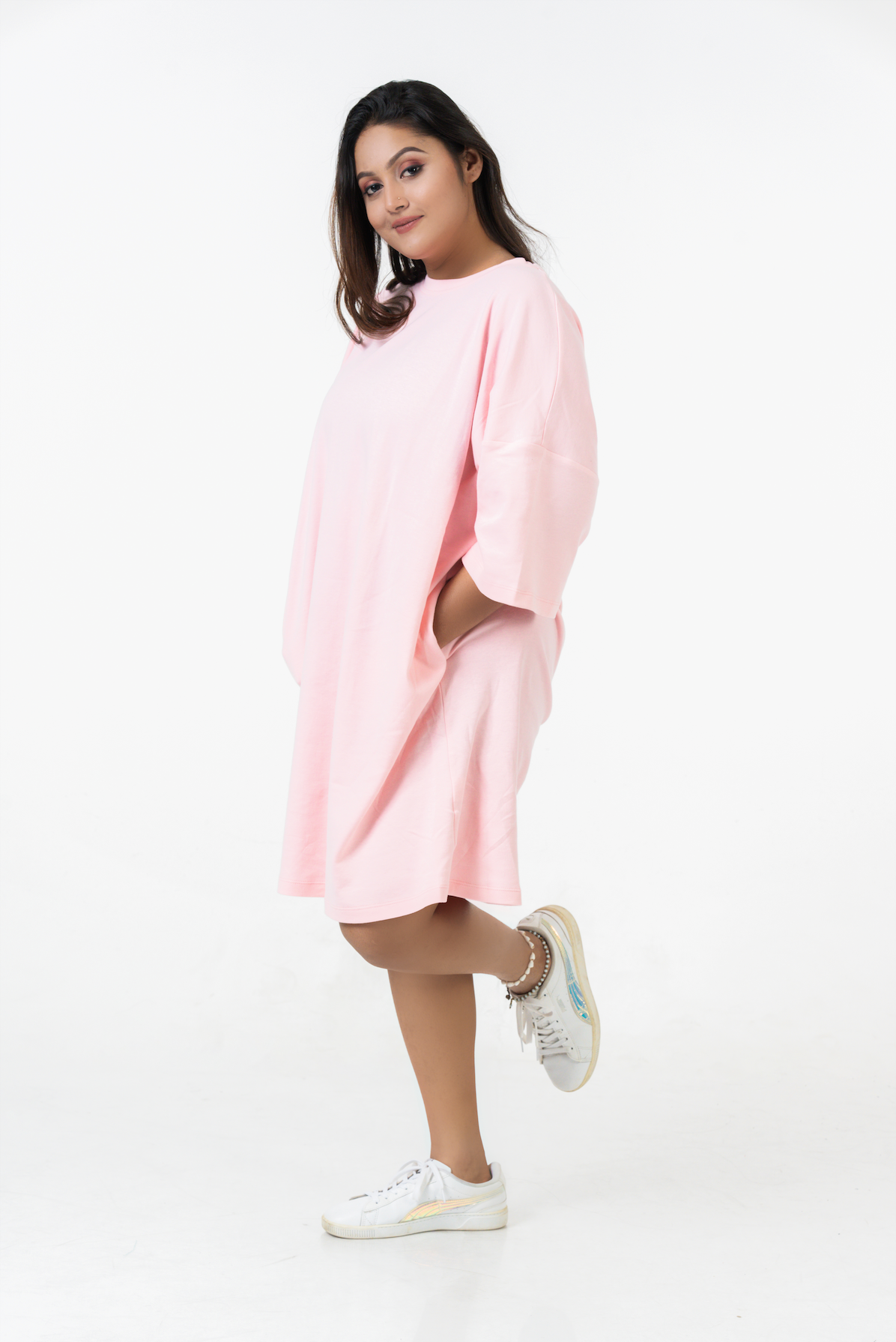 Relaxed One Size Dress ( Up to 3XL) Blush
