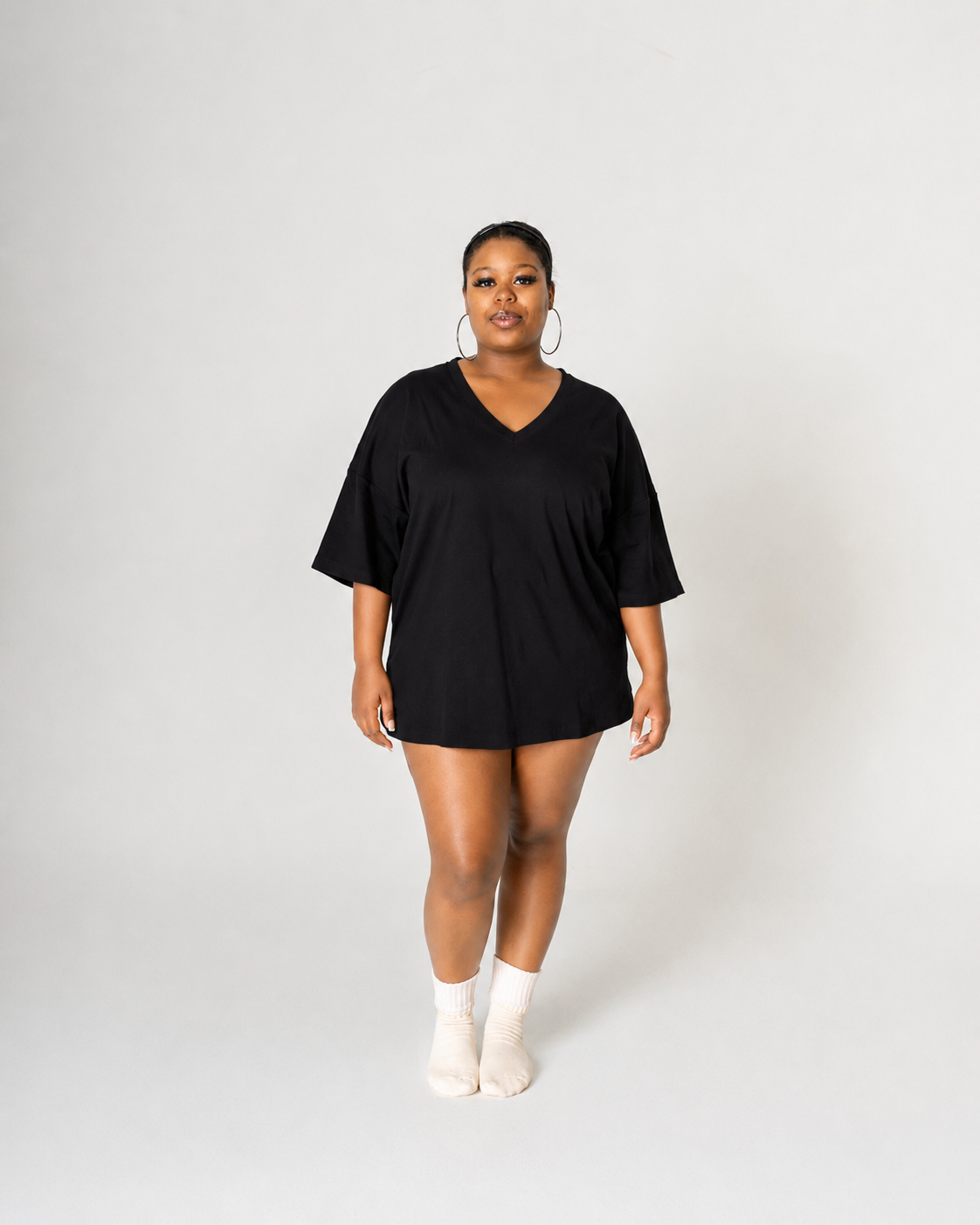 Relaxed One Size V-Neck T-Shirt