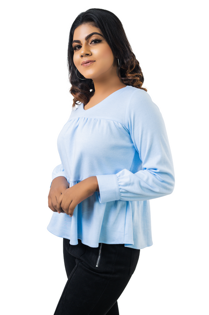 Women's V-neck Tiered Top