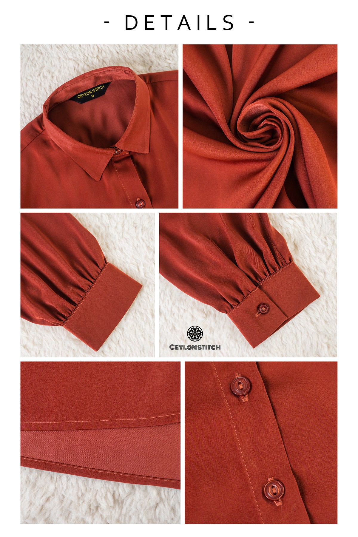 Women’s Satin Button Front Long Sleeve Shirt